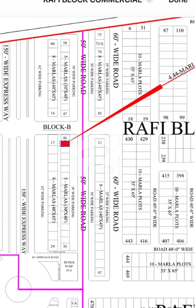 4.44 Marla Commercial Plot Available For Sale in Rafi Block Sector E Bahria Town Lahore