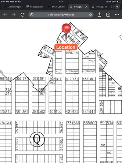 10 Marla Plot For Sale In Phase 7 Block Q