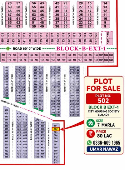 7 Marla Plot Available For Sale