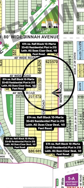 614 No. Rafi Block 10-Marla (35 By 65) Residential Plot In 215 Lakh. All Dues Clear Deal, 40 Feet Road. Best Location For Constructing Your Dream House In Bahria Town Lahore 614 No. Rafi Block 10-Marla (35 By 65) Residential Plot In 215 Lakh. All Dues Clear Deal, 40 Feet Road. Best Location For Constructing Your Dream House In Bahria Town Lahore