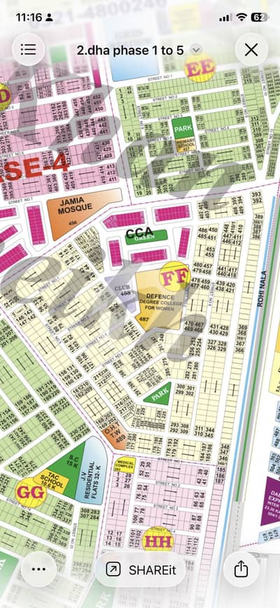 One Kanal Plot For Sale Block FF