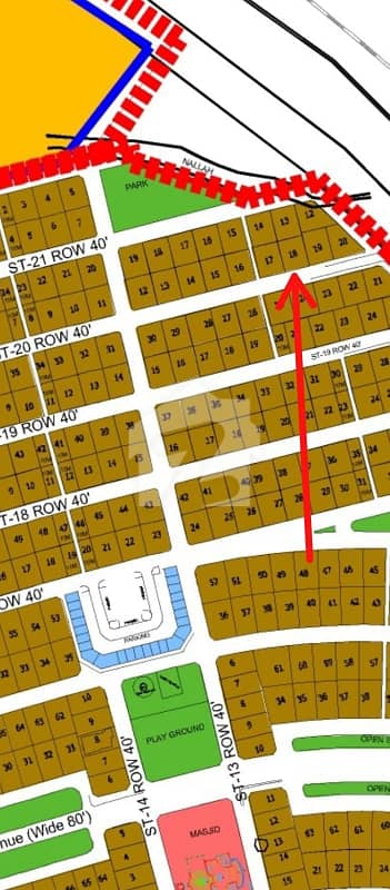 1 Kanal South-Facing Plot #18, Street 20 | Near Park, Mosque & Ground | DHA Phase 5 Sector H