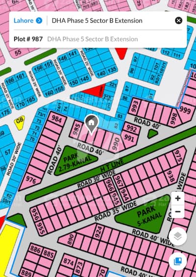 11.5 Marla Park-Facing Residential Plot For Sale in DHA Phase 5 Block B