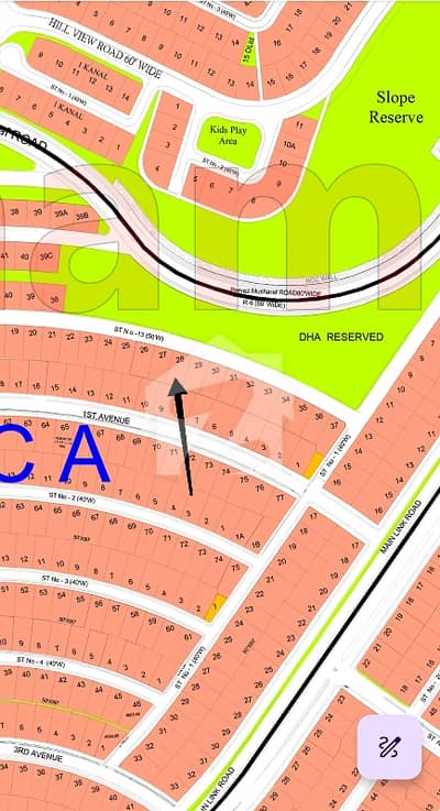 Plot no 30. street 13. Sector A. DHA 4