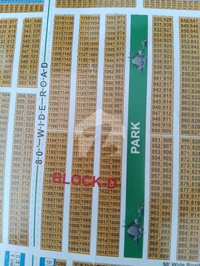 10 Marla plot Back side of Park D block available for sale