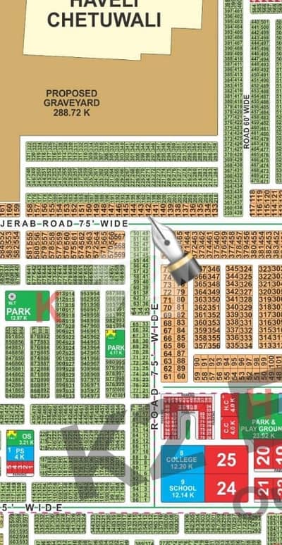 G1 BLOCK 1 KANAL PLOT AVAILABLE AT 75FT KHUNJRAB ROAD