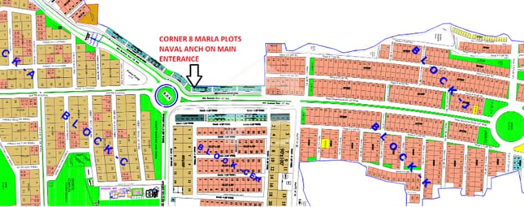 CORNER Premium 8 Marla Plot At The Entrance Of Naval Anchorage Limited Time Opportunity