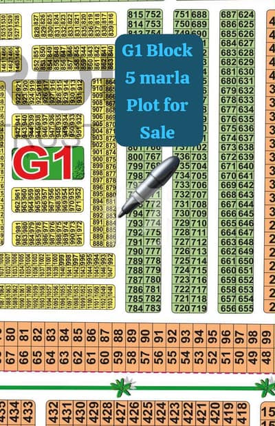 G1 Block 5 Marla Plot For Sale Lda City Lahore Price All dues clear