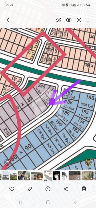 For Sale B17 Block C1 40*80 Plot Near To Main Double Road