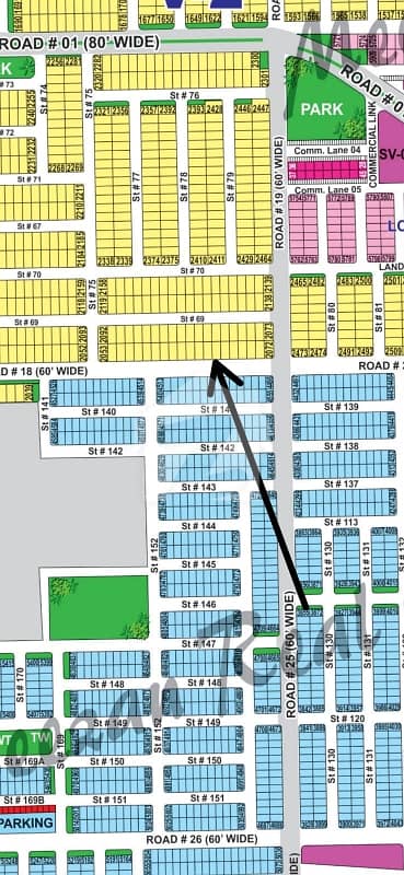 DHA Multan Sector V8 Marla 60ft Road Facing Residential Plot Near To Park, Masjid And Commercial.