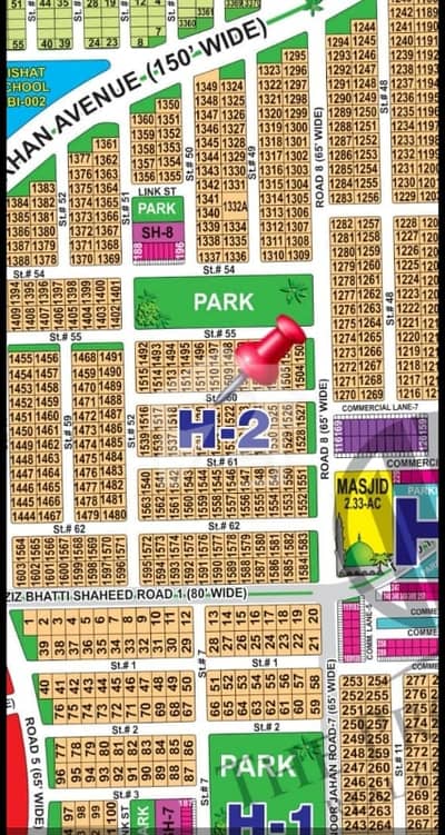 DHA Multan Sector H 1 Kanal Residential Plot Near To Park, Masjid And Commercial.