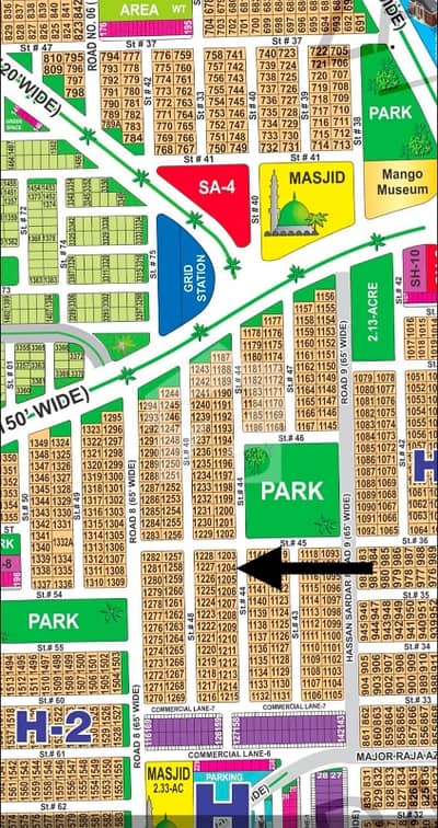 DHA Multan Sector H 1 Kanal Residential Plot Near To Park, Masjid And Commercial.