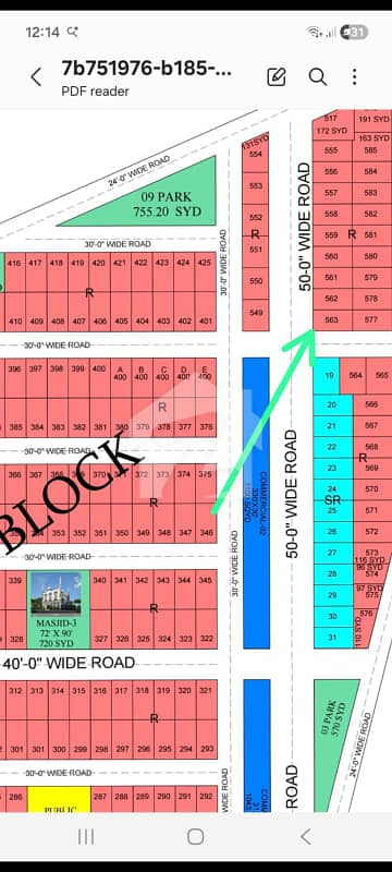 CORNER 50 FEET ROAD FACING 120 SQ YARDS PLOT FOR SALE AT HILL VIEW BLOCK NTR-PHASE 03