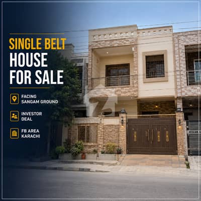 G+1 House For Sale In FB Area Block 09 Karachi | Sangam Ground Facing