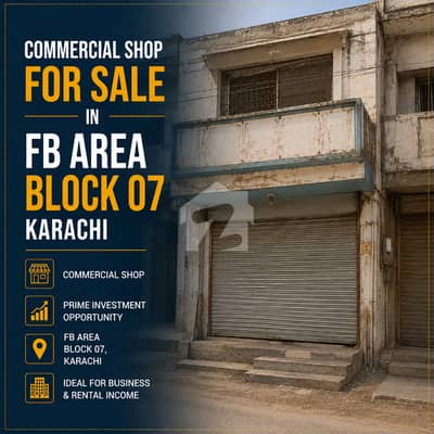 Commercial Shop for Sale in FB Area Block 07 Karachi | Investment Opportunity
