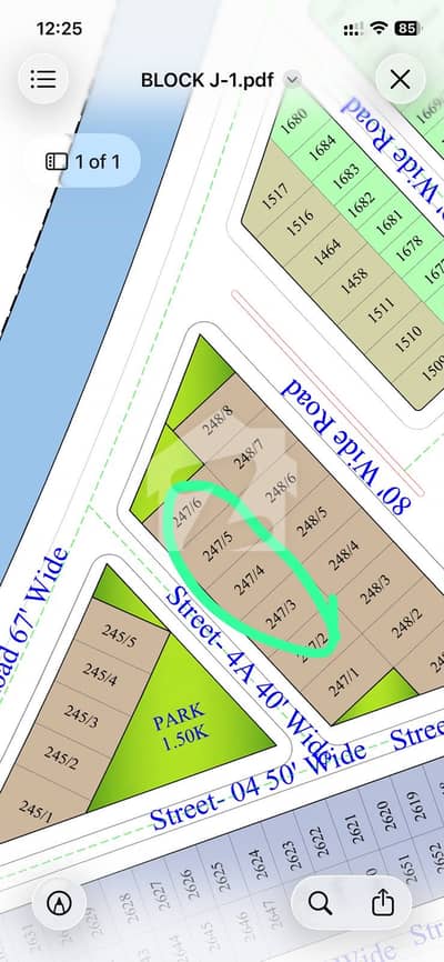 10 Marla J Block, Park View City Islamabad Possession Able Plot Development Charges Paid