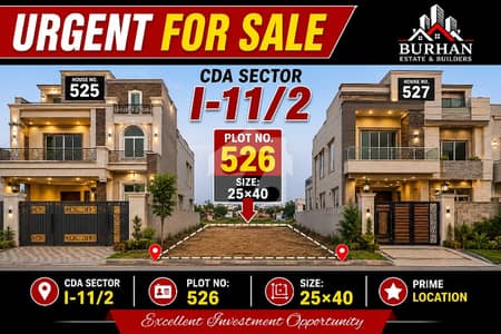 URGENT FOR SALE CDA Sector I-11/2 Size: 2540 Plot No: 526 Prime Location