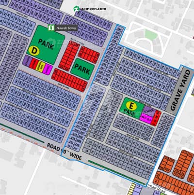 1 Kanal Plot for Sale, E Block, Nawab Town, Main Double Road Approach