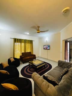 Furnished 235 Square Yard 3 Bedrooms Luxury Villa Is Available FOR RENT 14 Km From Entrance Of BTK 3 Bed DD Lounge 1 Kitchen