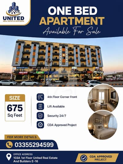 Available For Sale One Bed Apartment 675sq Feet Sector E-16/3 Cabinet Division (CDECHS),Islamabad,