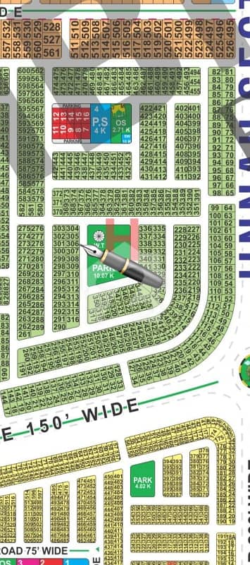 LDA city Lahore H block 10 Marla facing park on ground carpeted road possession available ready to construction plot for sale