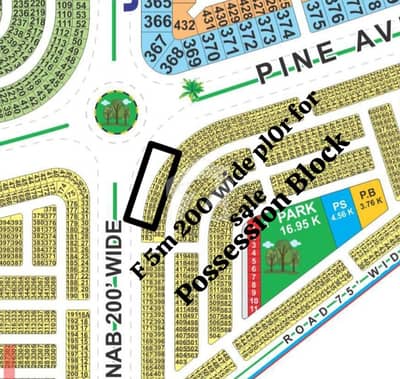 LDA CITY F block 5m plot for sale access 200ft wide road