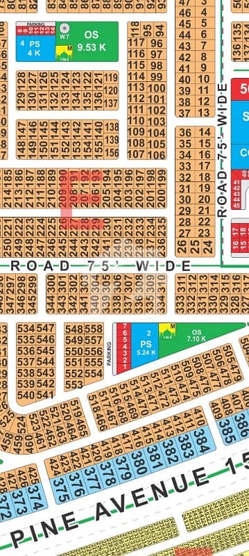 LDA city Lahore E block one kanal plot for sale on 75 ft road