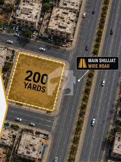 200 Sq Yrd Commercial Plot for Sale Main Khayaban e shujaat