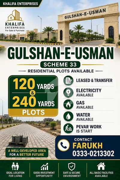gulshan e Usman society plot available Lease west open good location gulshan e Usman society plot available Lease west open good location