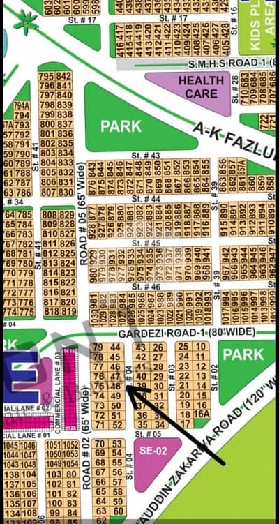 DHA Multan sector E 1 kanal residential plot near to park, Masjid and commercial.