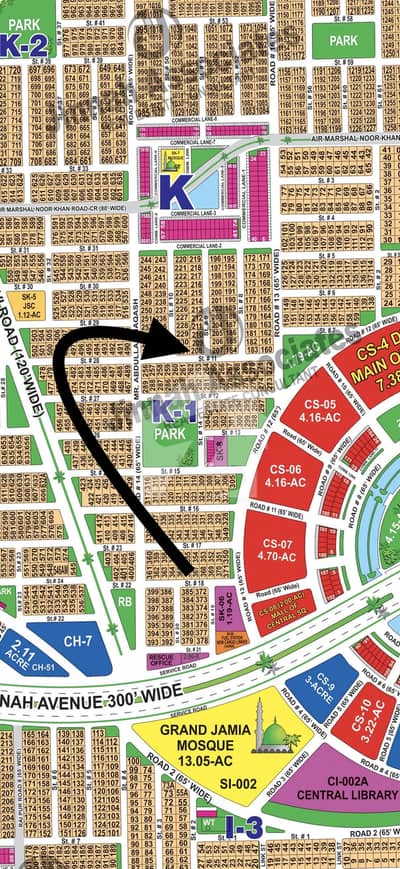 Corner Prime Location Plot Near To Central Square Near To Park Available For Sale In DHA Multan