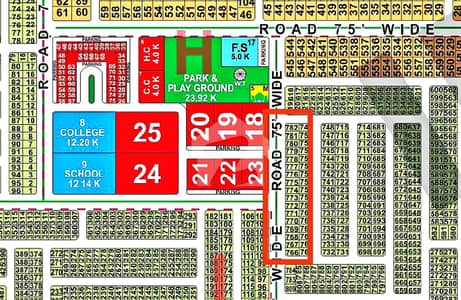 Commerical Facing On 75ft Road 10 Marla Plot Block H, LDA CITY LHR