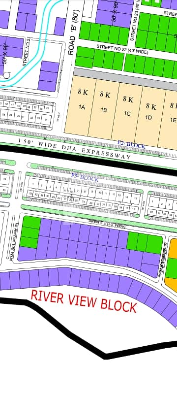 DHA Phase 6 Sector River View  Kanal Corner Plot