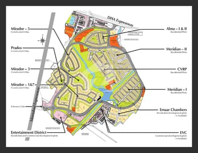 1 kanal plot in M5 Emaar Canyon Views For Sale