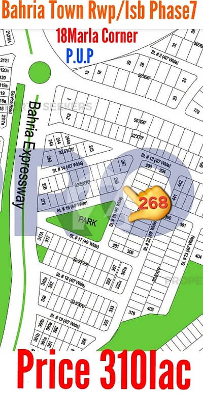 18 Marla Corner Residential Plot For Sale In Bahria Town Phase 7 Rawalpindi