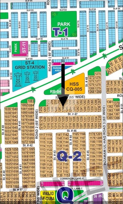 DHA Multan sector Q 1 kanal residential plot near to park, Masjid and commercial.