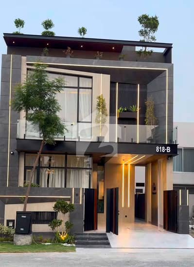 3 Beds Double Unit 5 Marla Modern Design House For Sale In DHA 9 Town Lahore.