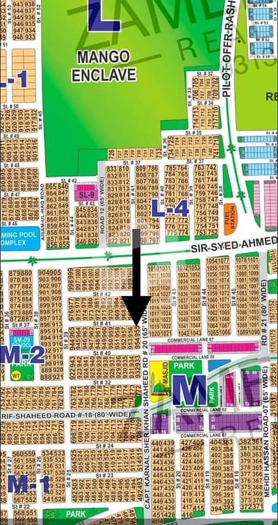 DHA Multan sector M 1 kanal 65ft road corner residential plot near to park, Masjid and commercial.