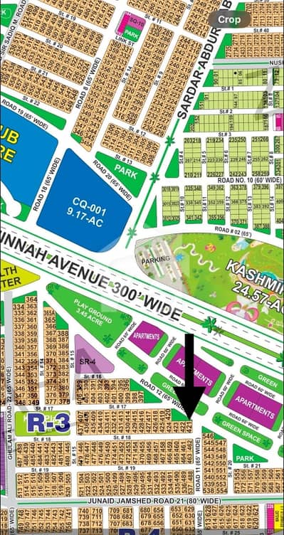 DHA Multan sector R 1 kanal corner with extra land residential plot near to park, Masjid and commercial.