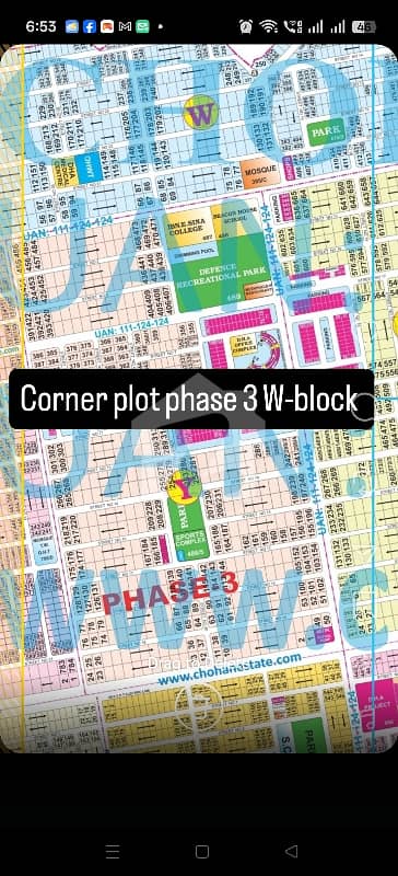 Corner 1 Kanal Plot Phase 3 W-Block Near Macdonald & Mosque For Sale In DHA Lahore.