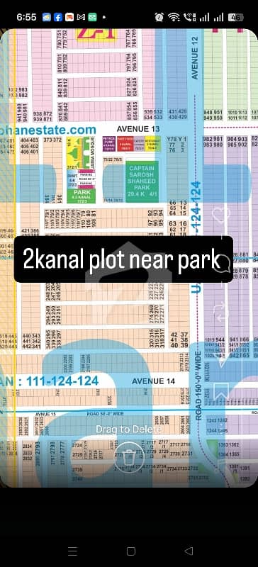2kanal Plot Phase 7 Y-Block Near Park Mosque For Sale In DHA Lahore.