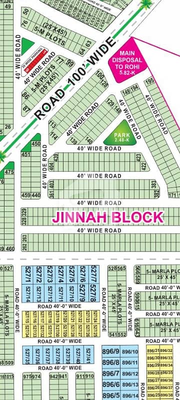 5 Marla Residential Plot for Sale Jinnah Block, Bahria Town Lahore