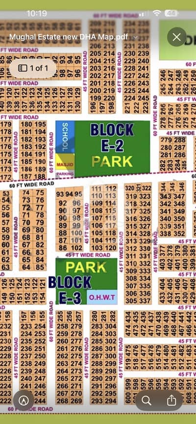 DHA Gujranwala near to GT road sector E kanal plot for sale