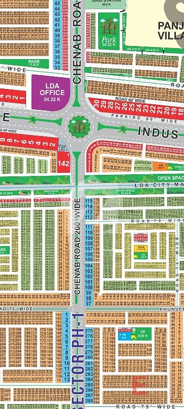 lda city Lahore C Block 1-kanal Plot Available For Sale Ready to construction back 200ft Road