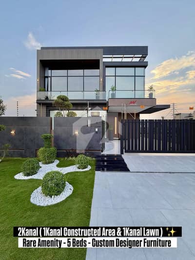 1 kanal Brand New Fully Furnished House & 1 kanal Lawn Luxury Ultra Modern Design Home For Sale In DHA Ph 7 Near By Carrefour And Park And McDonald And Raya Fairway Commerical. . . .