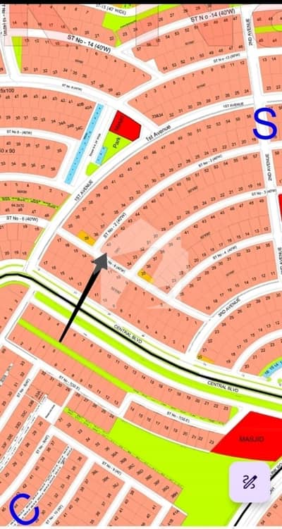 Corner Plot No 40. Street 2. Sector A. DHA 4
