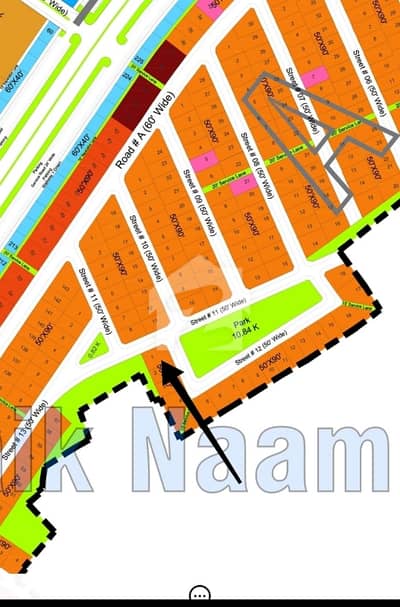 Corner Plot no 1. Street 12. Sector A. DHA 4 River View North (RVN). Rawalpindi
