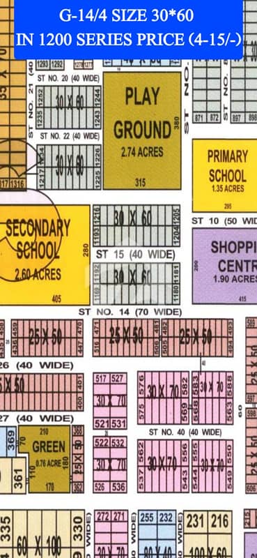 IN G-14/4 SIZE 30*60 IN ST 15 NICE LOCATION LEVEL PLOT