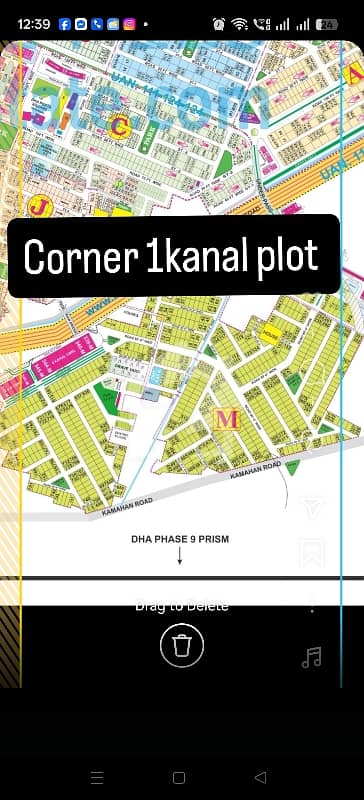 Corner 1kanal plot phase 5 M-block for sale in DHA Lahore.