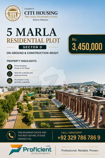 5 Marla On-ground Residential Plots Available in Sector D (Formerly D Hills)
